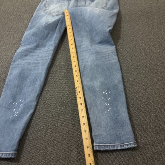 Kancan Jeans Womens Size 5/26 Distressed Denim Blue Paint Splatter 5 26 - Picture 7 of 10